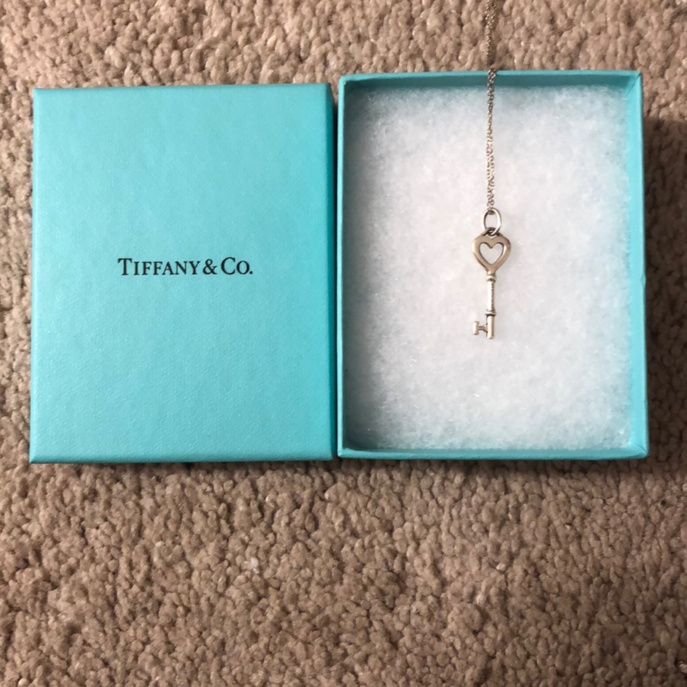 Tiffany & Co. Heart Shaped Key Necklace